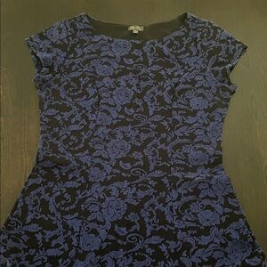 Vintage Blue Floral Dress